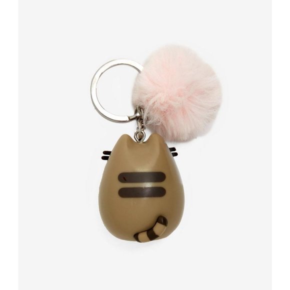 Pusheen Donut Pink Pom Key Chain - Picture 2 of 2